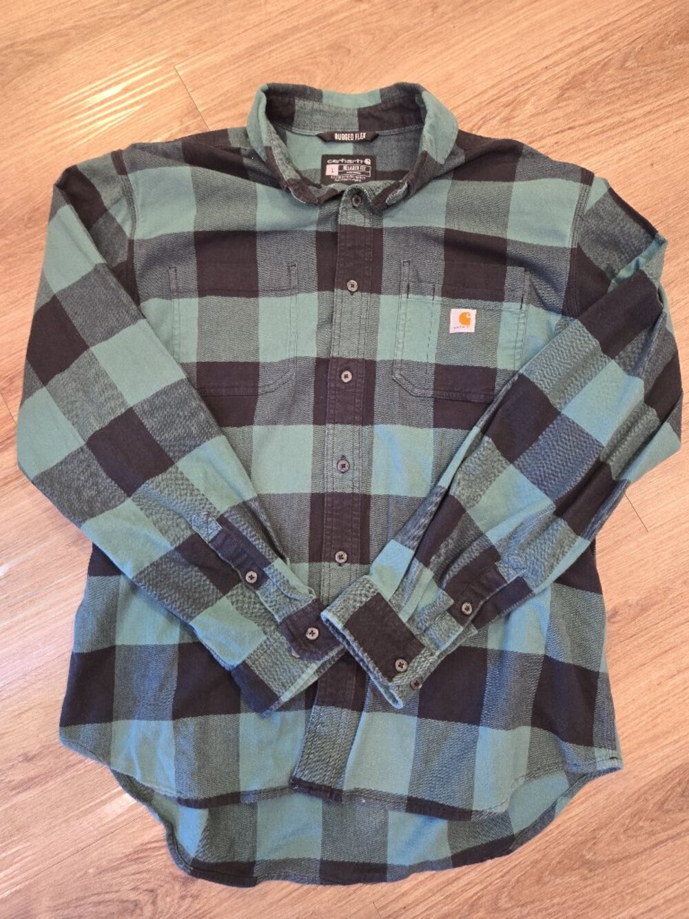 Carhartt Men’s Rugged Flex Plaid Button Up Relaxed Fit Work Shirt